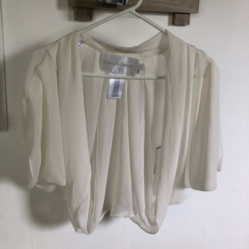 David’s Bridal Shrug Bolero Wrap Jacket NWT
